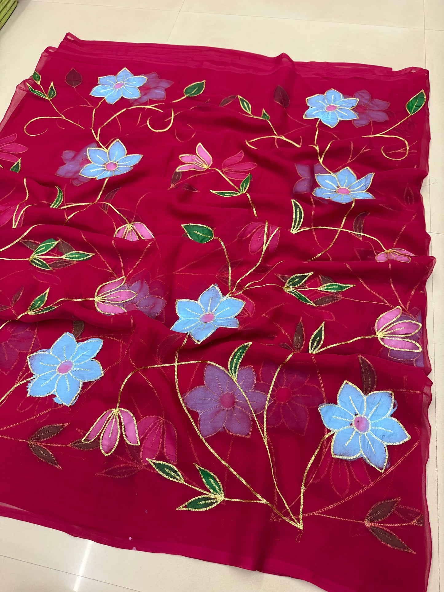 Brush print & flowers ￼