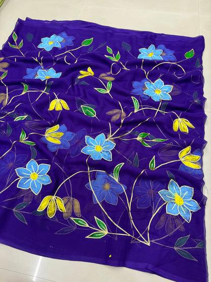 Brush print & flowers ￼