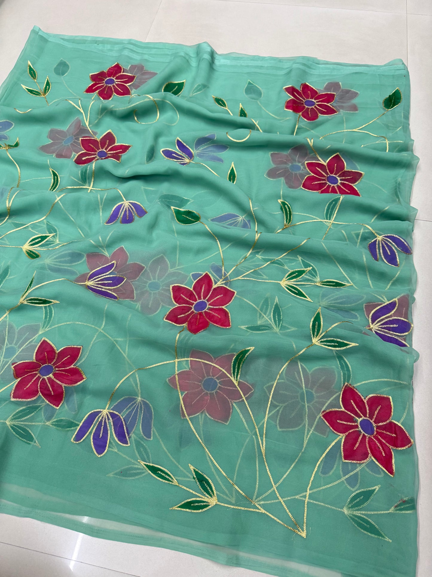 Brush print & flowers ￼