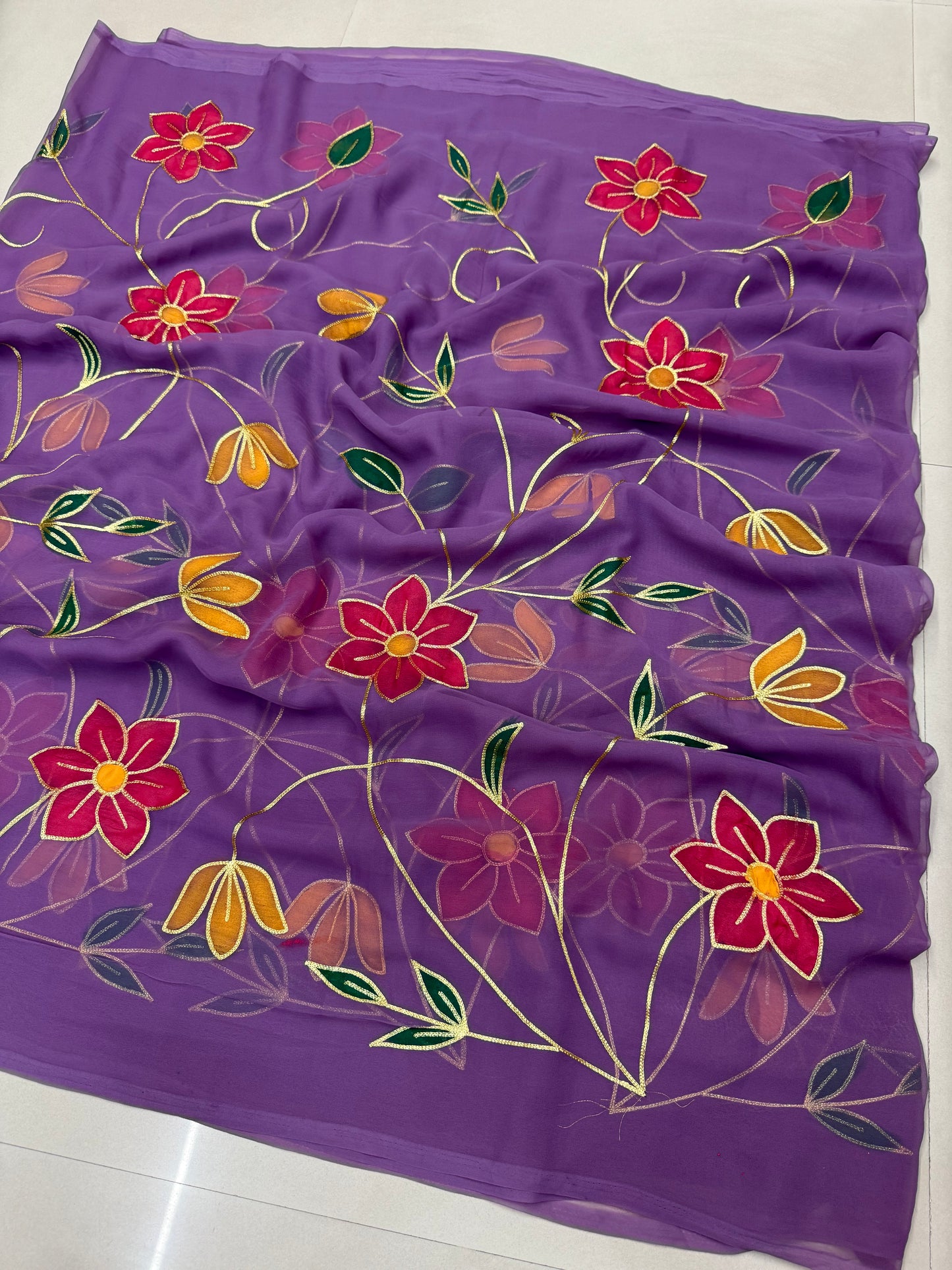 Brush print & flowers ￼